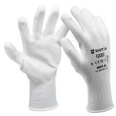 Рукавиці Würth захисні з поліуретановим покриттям White PU, пара, розмір 10 (0899401110) - Фото №2